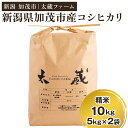 【ふるさと納税】新潟産 コシヒカリ【精米】 10kg（5kg×2袋） ミネラル豊富な土壌で育ったお米 加茂市 太蔵ファーム