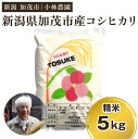 【ふるさと納税】【令和7年度産新米先行予約】加茂市小林農園のコシヒカリ 5kg(5kg×1袋)《9月中旬から順次出荷》 新潟産コシヒカリ お米 精米 料亭や割烹でも愛される従来品種 加茂市 小林農園