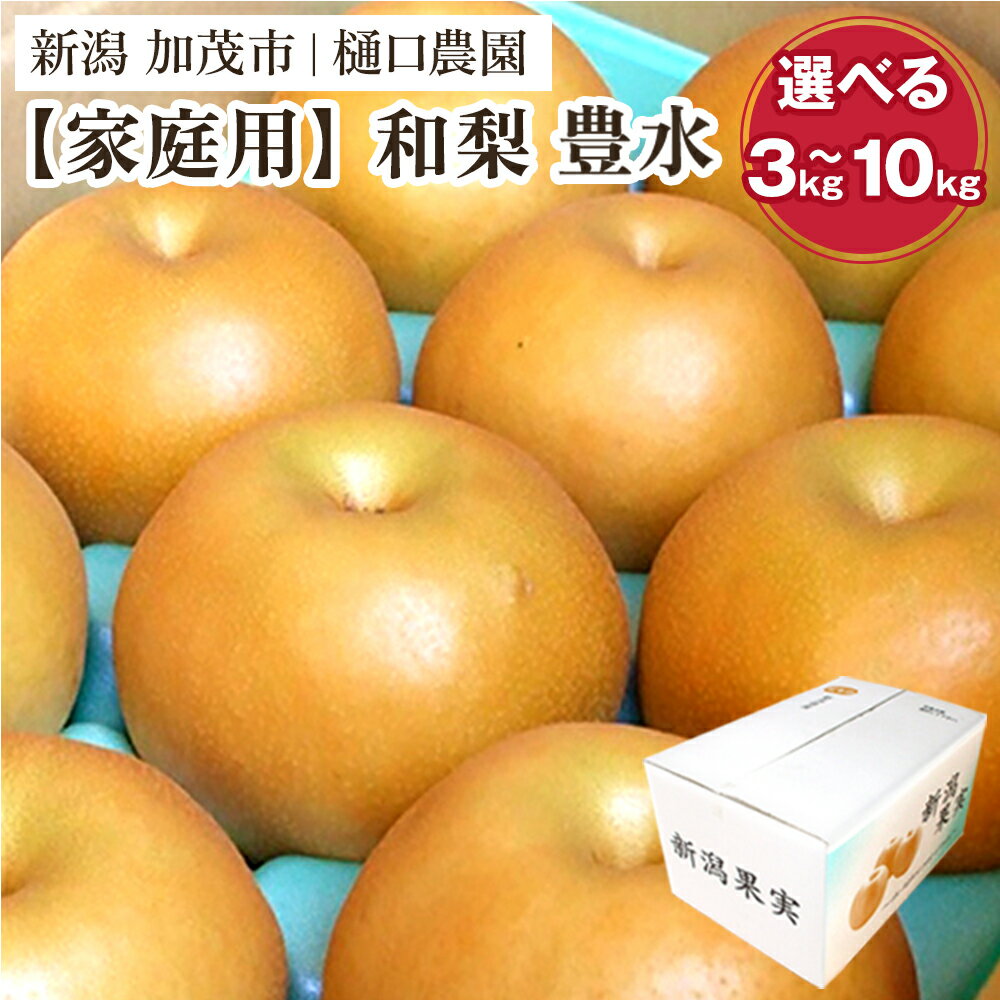 【ふるさと納税】【2026年先行予約】【家庭用】和梨 豊水 選べる「3kg」or「5kg」or「10kg」《9月上旬〜順次発送》果物 なし ほうすい 梨 フルーツ 新鮮 ジューシー 産地 加茂市 樋口農園