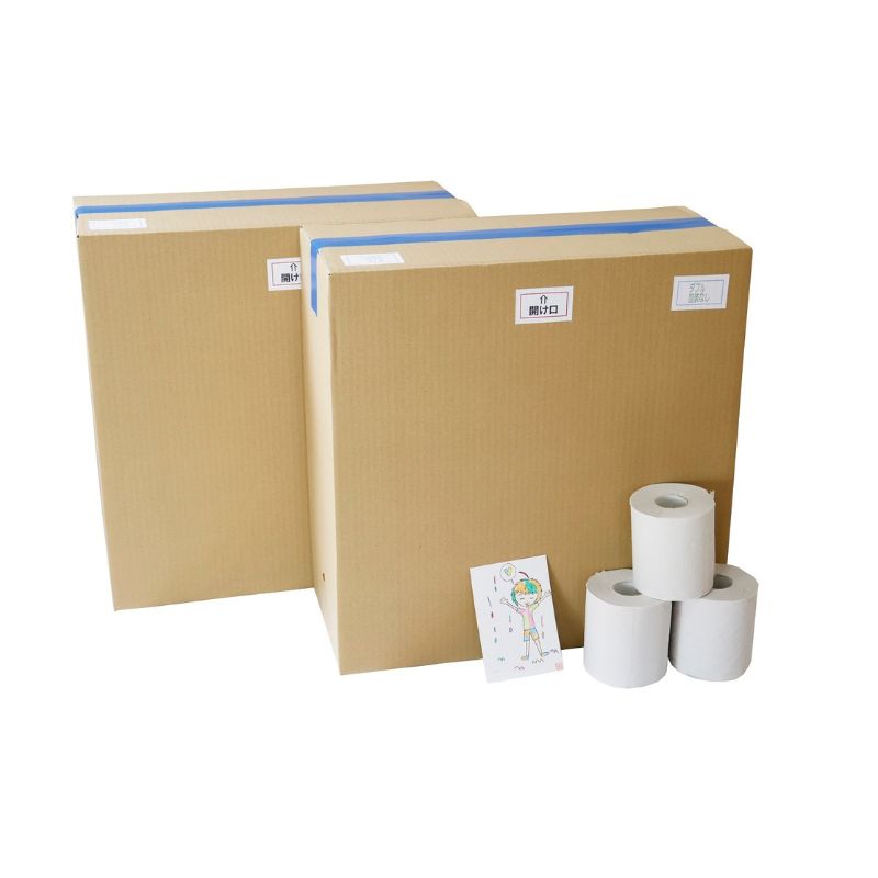 【ふるさと納税】トイレットペーパーダブル100個包装なし【障がい者支援の返礼品】（50個入り×2箱） 雑貨 日用品 生活支援 サポート 　お届け：順次発送