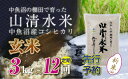 18位! 口コミ数「0件」評価「0」【新米先行受付】【定期便／全12回】玄米3kg　新潟県魚沼産コシヒカリ「山清水米」　【定期便・十日町市】　お届け：2024年10月上旬から順･･･ 