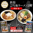 5位! 口コミ数「0件」評価「0」新潟 ご当地ラーメン 2種 燕三条背脂 佐渡あごだし 計8食 替え玉付き 乾麺 らーめん しょうゆ しお ラーメン 食べ比べ お取り寄せ ご･･･ 