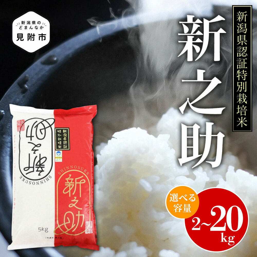 米 新潟 県産 新之助 2kg 5kg 10kg 20kg 令和7年産 定期便 新之助 精米 ごはん ブランド 品種 2キロ 5キロ 10キロ 20キロ 送料無料 新潟県認証米 特別栽培米 減農薬 安心安全 ご飯 お米 おこめ 新潟産 見附 見附市 定期 3回 3か月