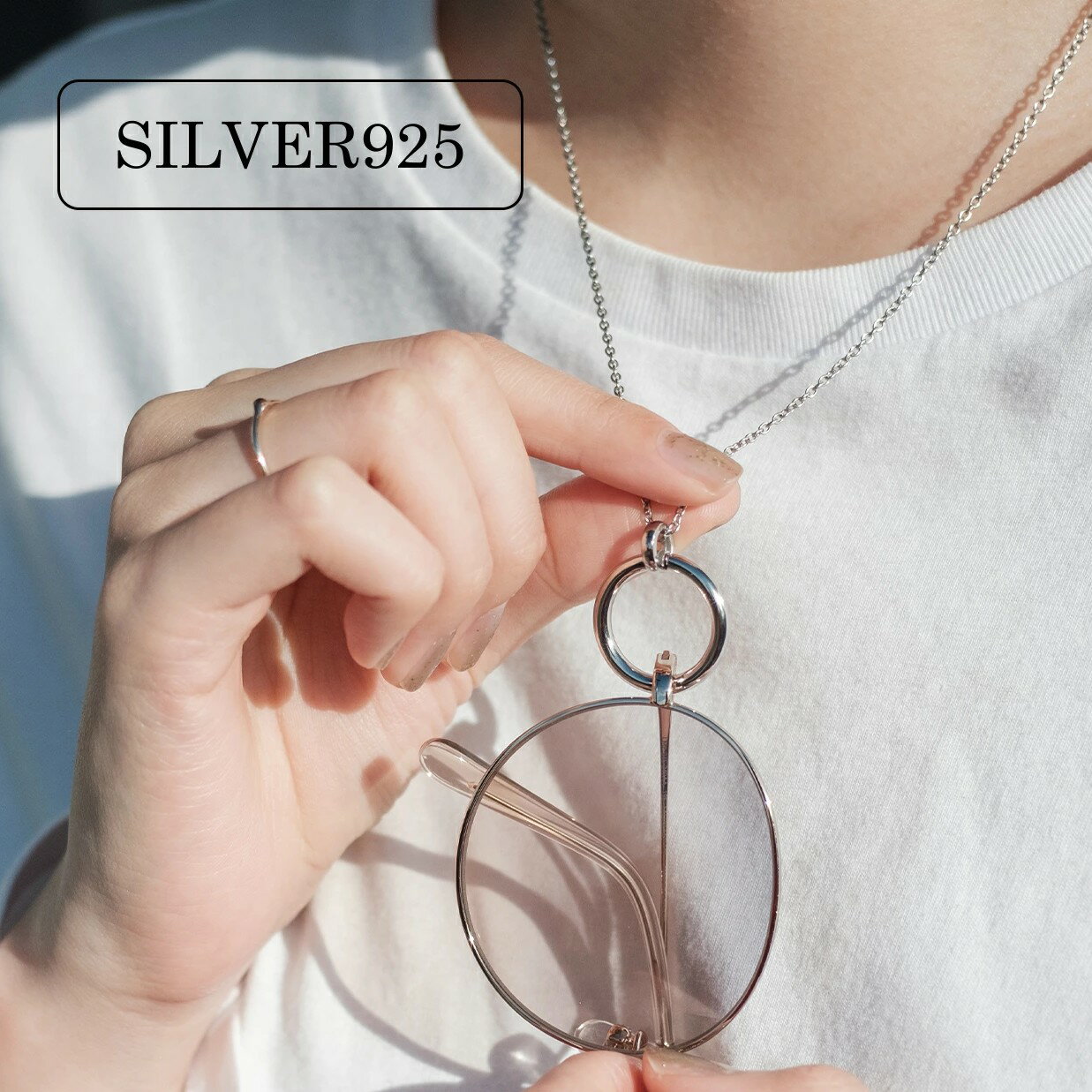 グラスホルダーネックレス|サングラスホルダー|シルバー925|GH-001 三雄工芸