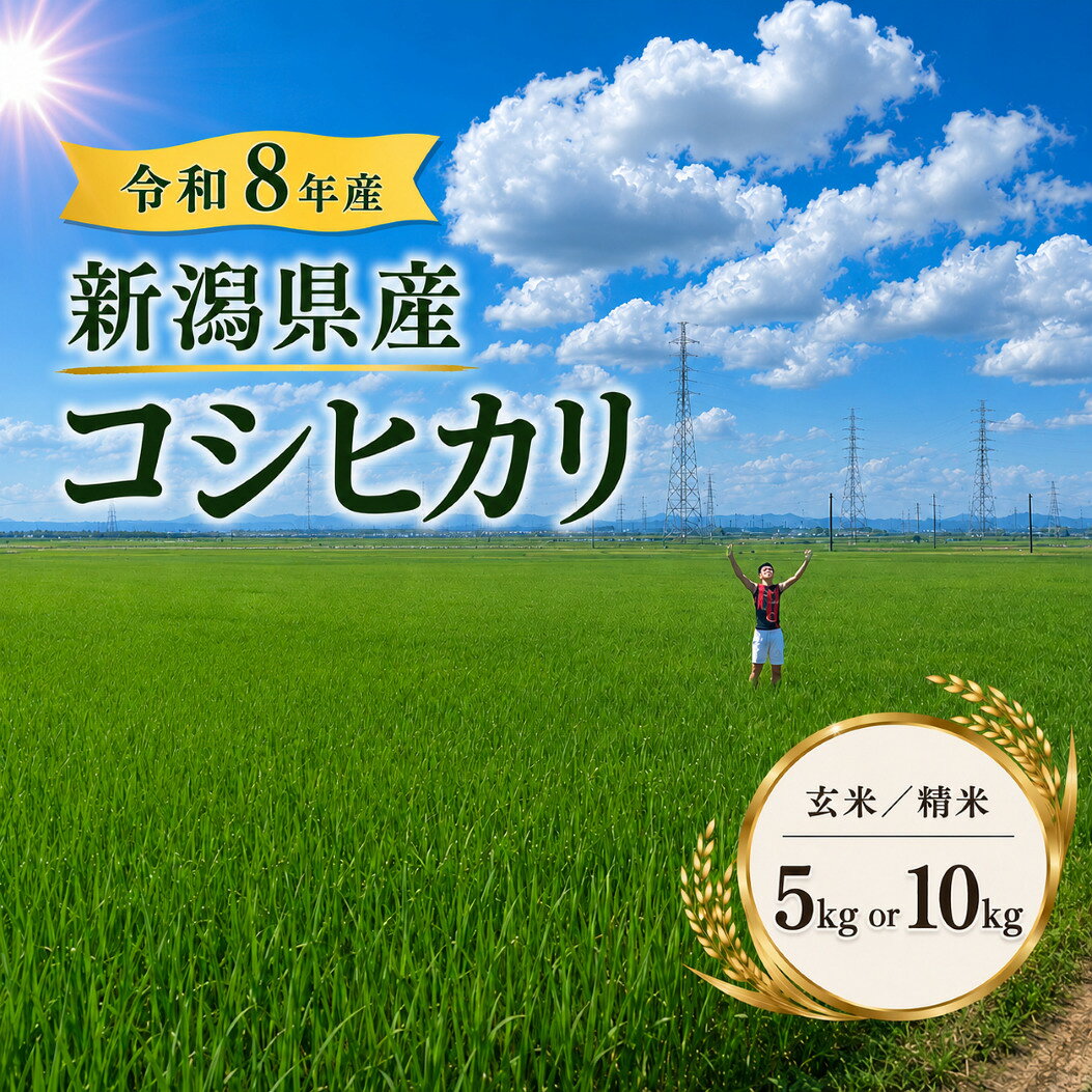 【ふるさと納税】R8年産 新潟県産 コシヒカリ 精米/玄米 5kg/10kg