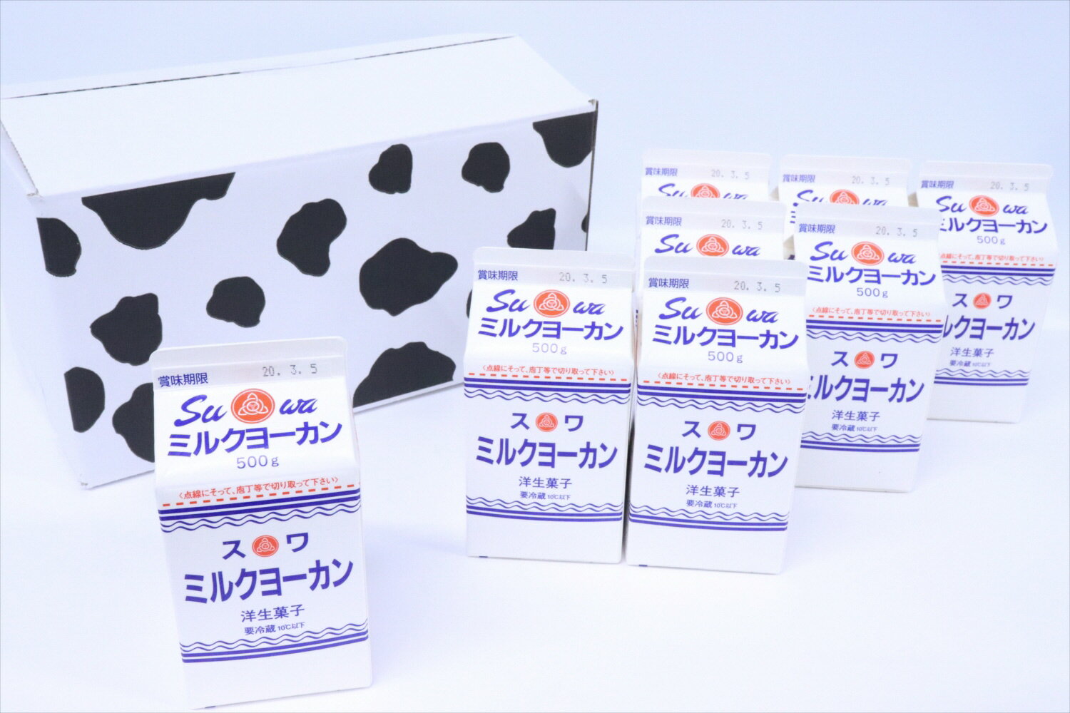 【ふるさと納税】定期便 10回 ミルクヨーカン 500g×8本×10カ月 冷蔵 スイーツ 諏訪乳業 （ スワ ）夢のミルクヨーカンライフ 【TVで紹介されました】#もはや羊羹ですらない 送料無料 新潟県 見附市