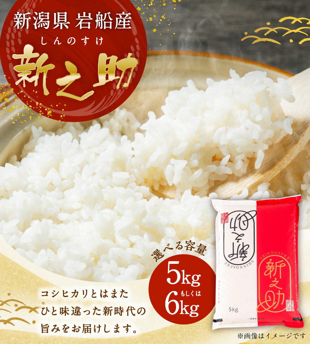 【ふるさと納税】【令和7年産米】 【選べる容量】 新潟県村上市岩船産新之助 5kg もしくは 6kg お米 精米 白米 ご飯 ごはん しんのすけ 村上市 1013002 A4101