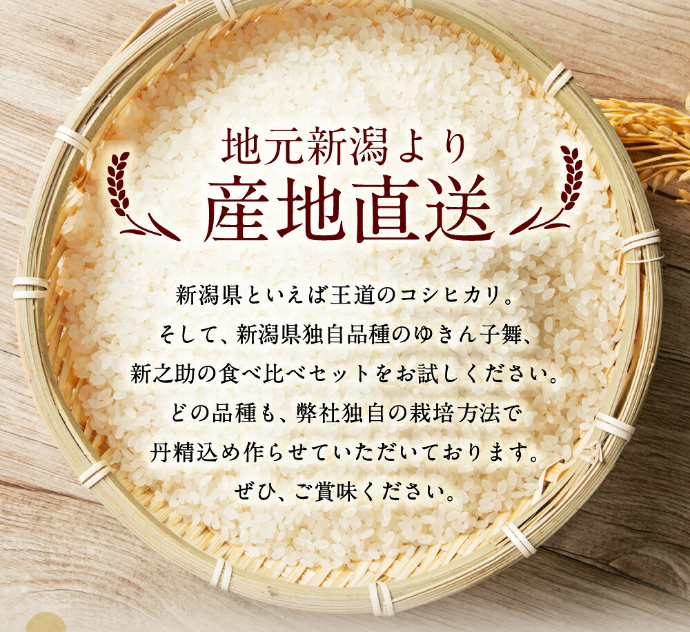 【ふるさと納税】【新米受付・令和8年産米】新潟県村上市 岩船産 違いを楽しめるお米 食べ比べセット 計6kg コシヒカリ ゆきん子舞 新之助 各2kg お米 精米 白米 ご飯 ごはん 村上市 NA4110 f152129-murakami-10000383 新潟県村上市 サンプル画像3