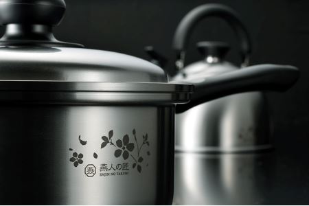 【ふるさと納税】燕人の匠 [桜吟] ETS-1500 ステンレス両手鍋20cm & 片手鍋18cm & ケトル2.5L【 IH対応 両手鍋 片手鍋 やかん ケトル IH ガス 鍋 ステンレス キッチン キッチン用品 燕三条 新潟県 燕市 】