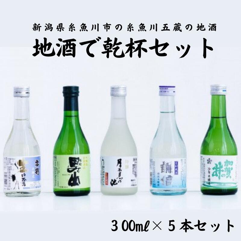 【ふるさと納税】糸魚川の銘酒 ふるさとセット 300ml×5本『雪鶴・男山・月不見の池・謙信・加賀の井』 地酒 飲み比べ 新潟県 糸魚川5蔵のお酒 セット 生貯蔵酒 本醸造 吟醸