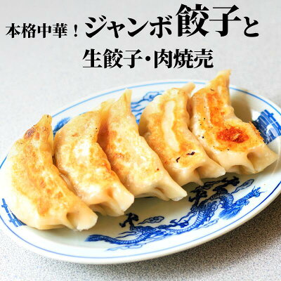 楽天ふるさと納税　【ふるさと納税】餃子 焼売 人気のジャンボ餃子と肉シュウマイ！ 手作り点心セット お店で大人気のジャンボ餃子 糸魚川 月徳飯店 新潟県 家族団らん 急速冷凍 すぐ食べられる 自家製の皮 セットでお届け ボリュームたっぷり ひと味違う 看板メニューをお届け