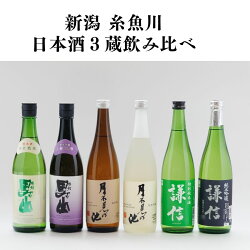 【ふるさと納税】【定期便3ヶ月お届け】糸魚川の純米酒飲み比べセット6本(720ml×2本×3ヶ月) 毎月発送 謙信 根知男山 月不見の池 贈答 地酒 新潟県糸魚川市 純米吟醸･･･ 画像1