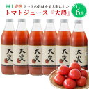 【ふるさと納税】トマトジュース『大農』1L×6本 樹上完熟 桃太郎ファイト 樹熟金線トマト 栄養まるごと 塩ひとつまみ以外は無添加 完熟 美味しい 真っ赤 糸魚...