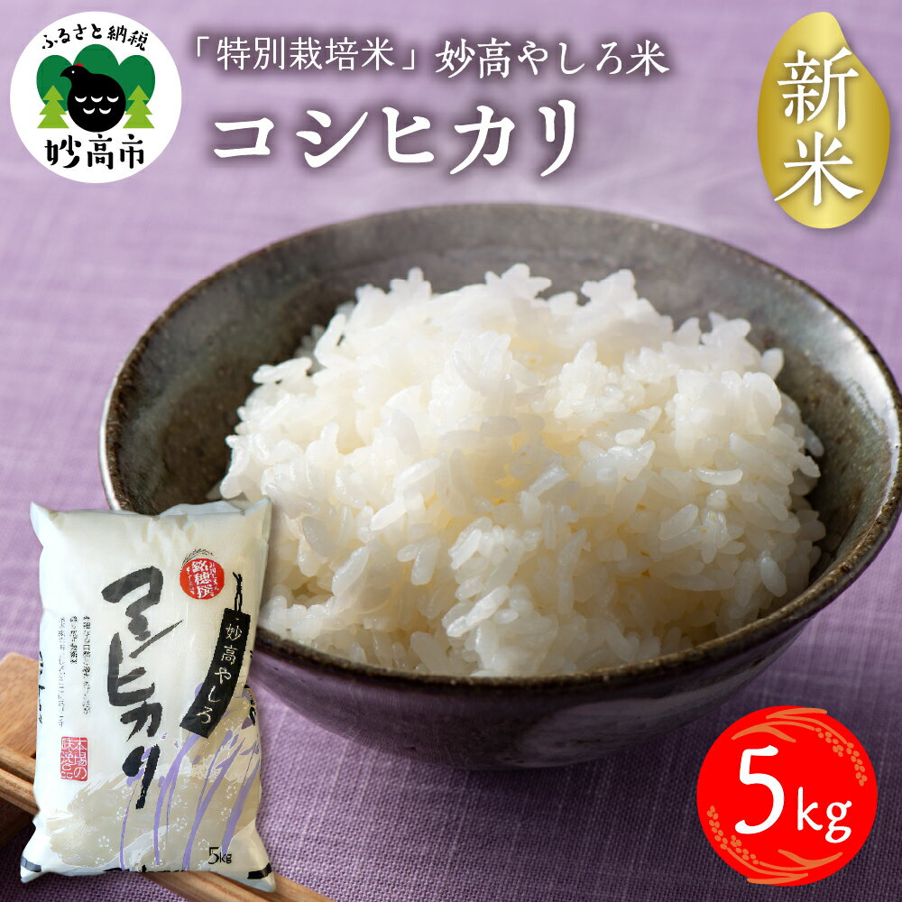 70位! 口コミ数「0件」評価「0」【2024年11月下旬より発送】令和6年産 新潟県 妙高やしろ米 コシヒカリ 5kg 新米 米 精米 お取り寄せ 送料無料 妙高市