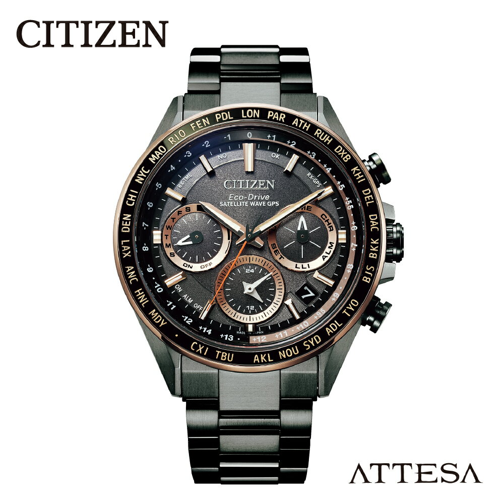 [CITIZEN] アテッサ CC4016-67E シチズン 腕時計 メンズ ブラックチタンシリーズ 光発電 エコ・ドライブ ソーラー 電波受信 防水 クロノグラフ デュラテクトDLC スーパーチタニウム サファイアガラス メーカー保証 新潟県 妙高市