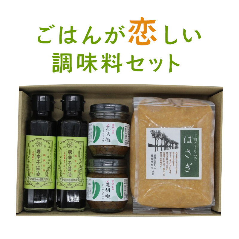 【ふるさと納税】調味料 ごはんが恋しい調味料セット 