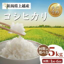 【ふるさと納税】【先行予約】令和7年 新米 新潟上越産コシヒカリ 5kg 配送回数が選べる 新潟 米 新潟県 こしひかり 限定 お届け:毎月1回10日(土日/祝...