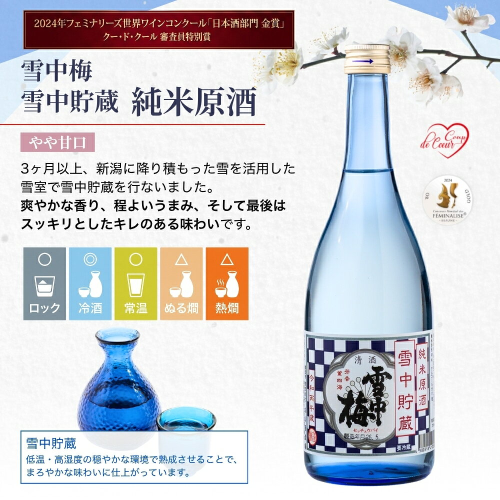 【ふるさと納税】日本酒 雪中梅 種類と容量が選べる 純米原酒 普通酒 純米吟醸 本醸造 純米 梅酒 お酒 新潟 上越 地酒の店かじや　お届け：入金確認後、順次発送 f152226-joetsu-10002763 新潟県上越市 サンプル画像3
