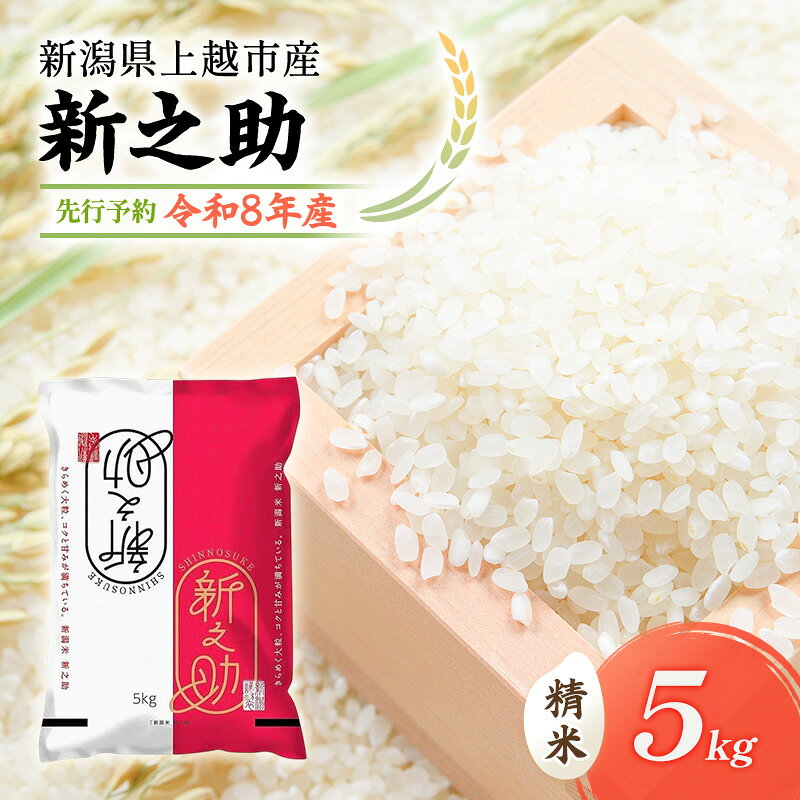 【ふるさと納税】先行予約 令和8年 新潟県上越市産 新之助（特別栽培米） | 5kg 5...