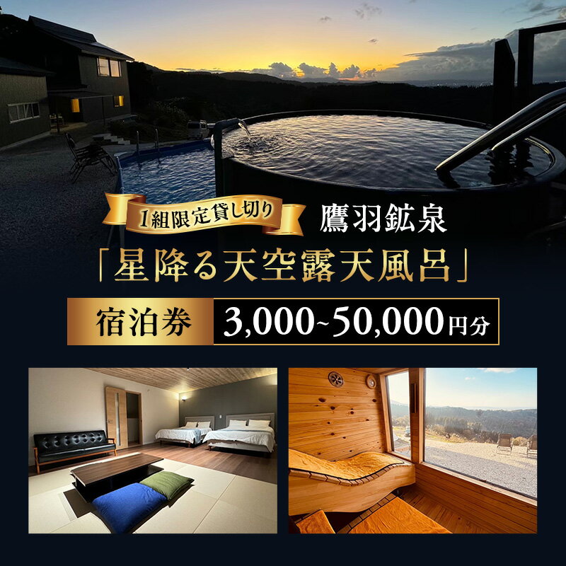 【ふるさと納税】【1組限定貸し切り】鷹羽鉱泉「星降る天空露天風呂」 宿泊券 金額が選べる サウナ 温泉 絶景 秘境 BBQ ペット同伴可 旅行 観光 新潟県 上越市 Mクリエイト