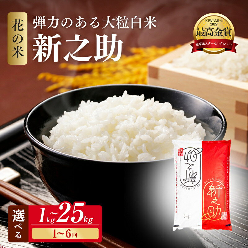 先行予約 令和8年 新米 新潟県上越市産 特別栽培米 新之助 容量と配送回数が選べる お米 コメ しんのすけ 花の米 お届け:2026年10月下旬より順次発送