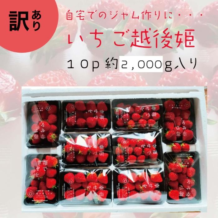 【ふるさと納税】訳あり越後姫　約200g×10パックセット | フルーツ 果物 くだもの 食品 人気 おすすめ 送料無料