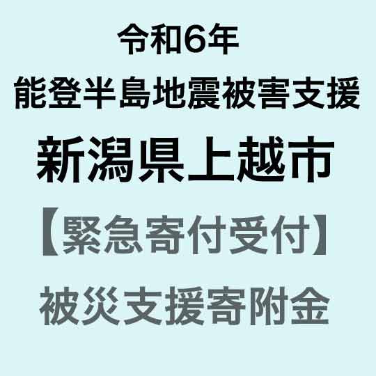 【ふるさと納税】【令和6年能登半島地震災害支援緊急寄附受付】新潟県上越市災害応援寄附金（返礼品は...