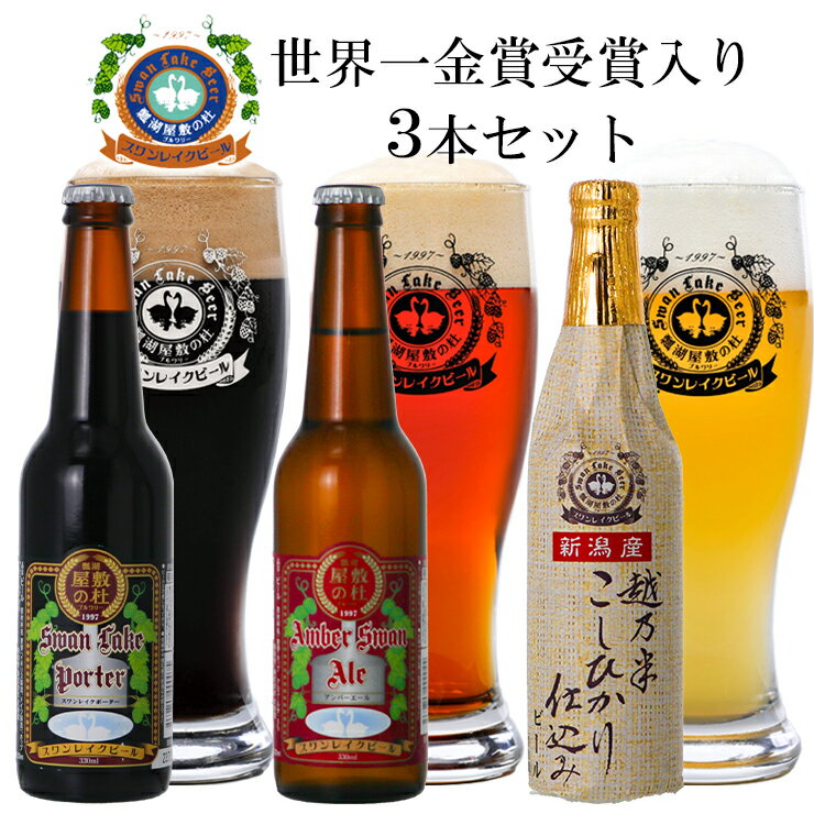 スワンレイクビール金賞 3本セット お中元 お歳暮