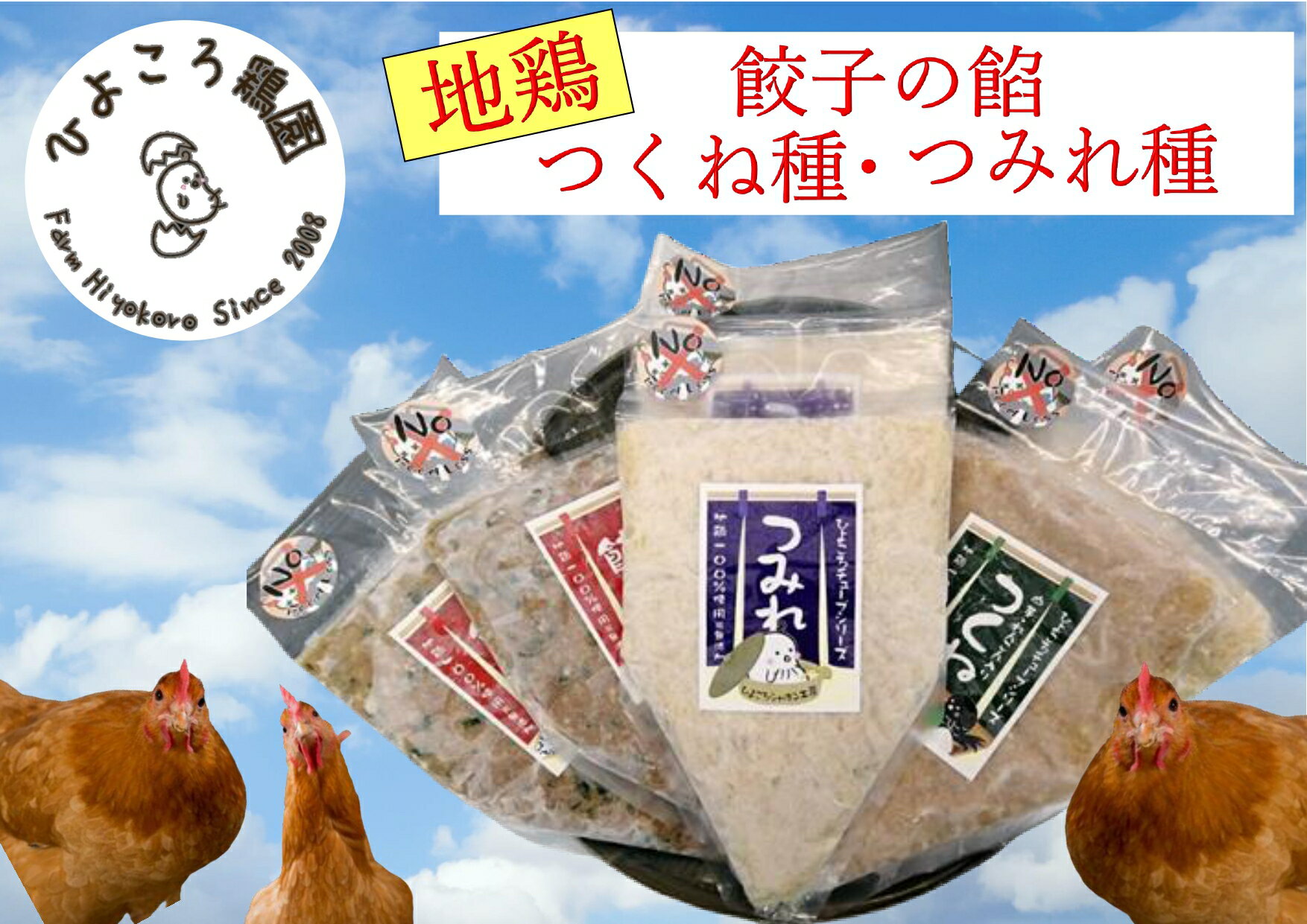【ふるさと納税】地鶏餃子の餡・地鶏つみれ種・地鶏つく種　詰め合わせ