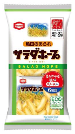 【ふるさと納税】亀田製菓 サラダホープ90g＆無限エビ73g詰合せ 各6袋 合計12袋