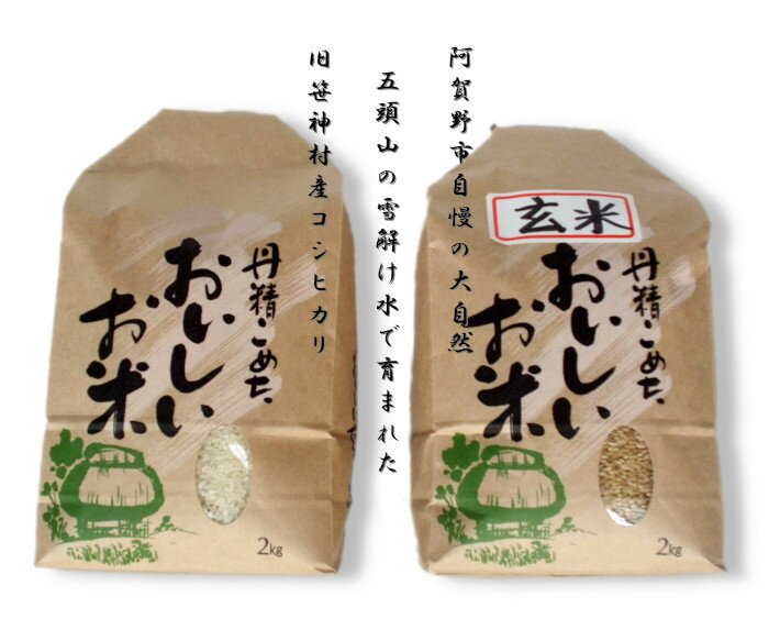 【ふるさと納税】【5回定期便】旧笹神村産 コシヒカリ 白米2kgと玄米2kg 計4kg