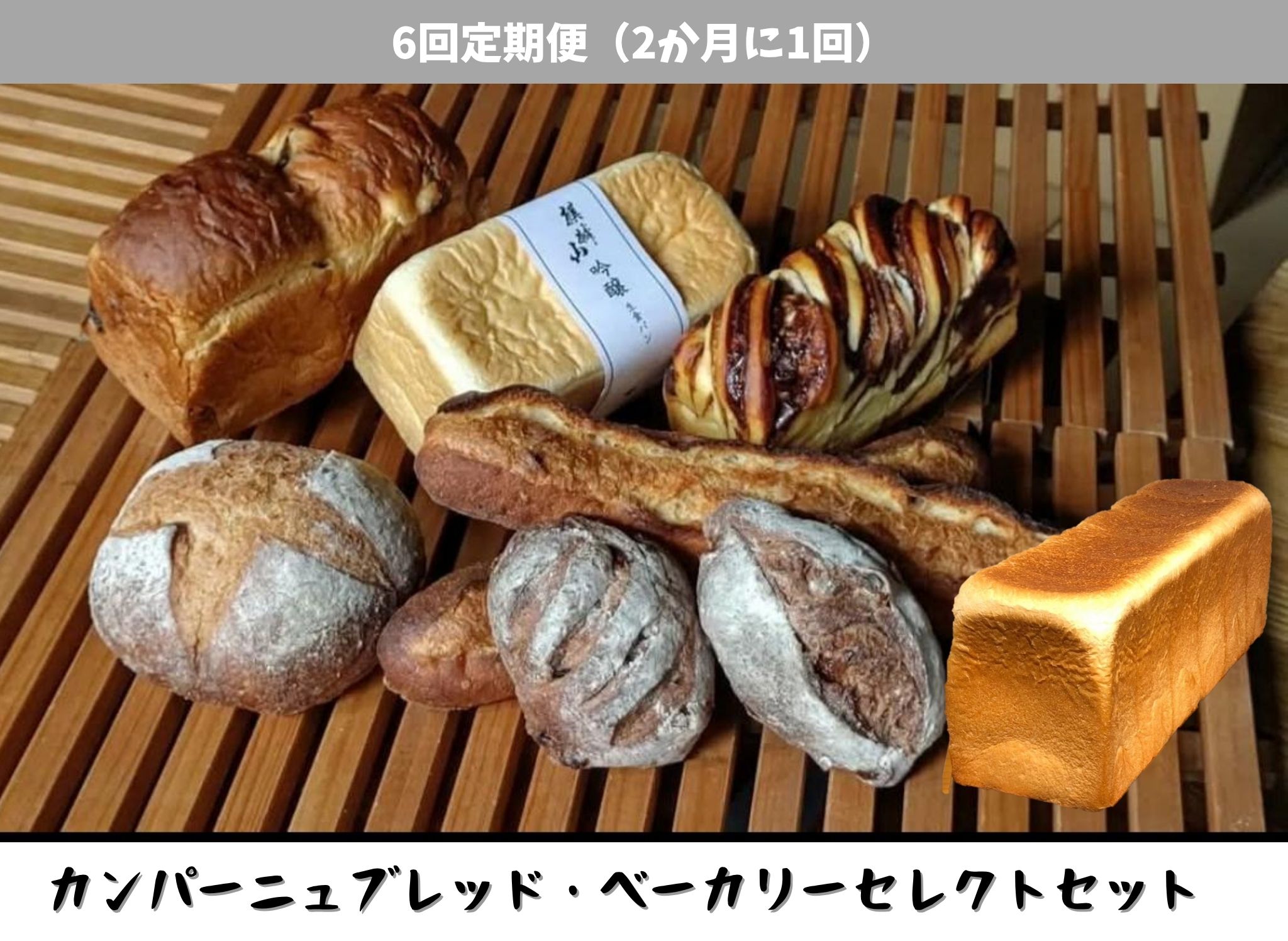 [6回定期便]しょこら亭 カンパーニュブレッド・ベーカリーセレクト 2ヶ月毎×6回 パン 詰め合わせ 冷凍
