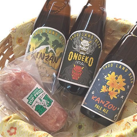クラフトビール 3種 350ml×3本 飲み比べ たまとろサラミ 160g セット 佐渡 クッチーナ 海洋深層水仕込み ペールエール ゴールデンエール インディアペールエール 地ビール へんじんもっこ 生サラミ おつまみ 晩酌 家飲み お取り寄せ ギフト 新潟県 佐渡市