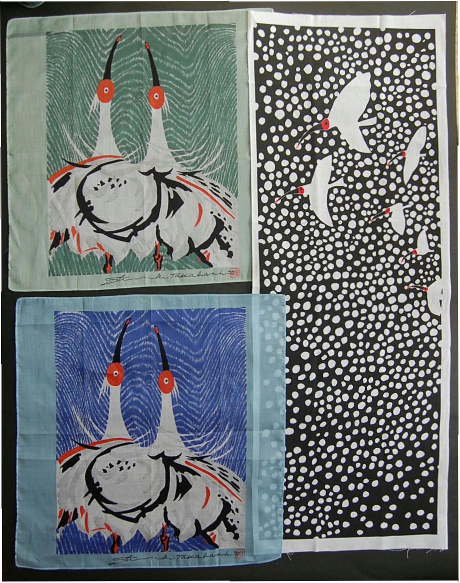 【ふるさと納税】佐渡版画村オリジナルデザイン　ハンカチと手ぬぐい