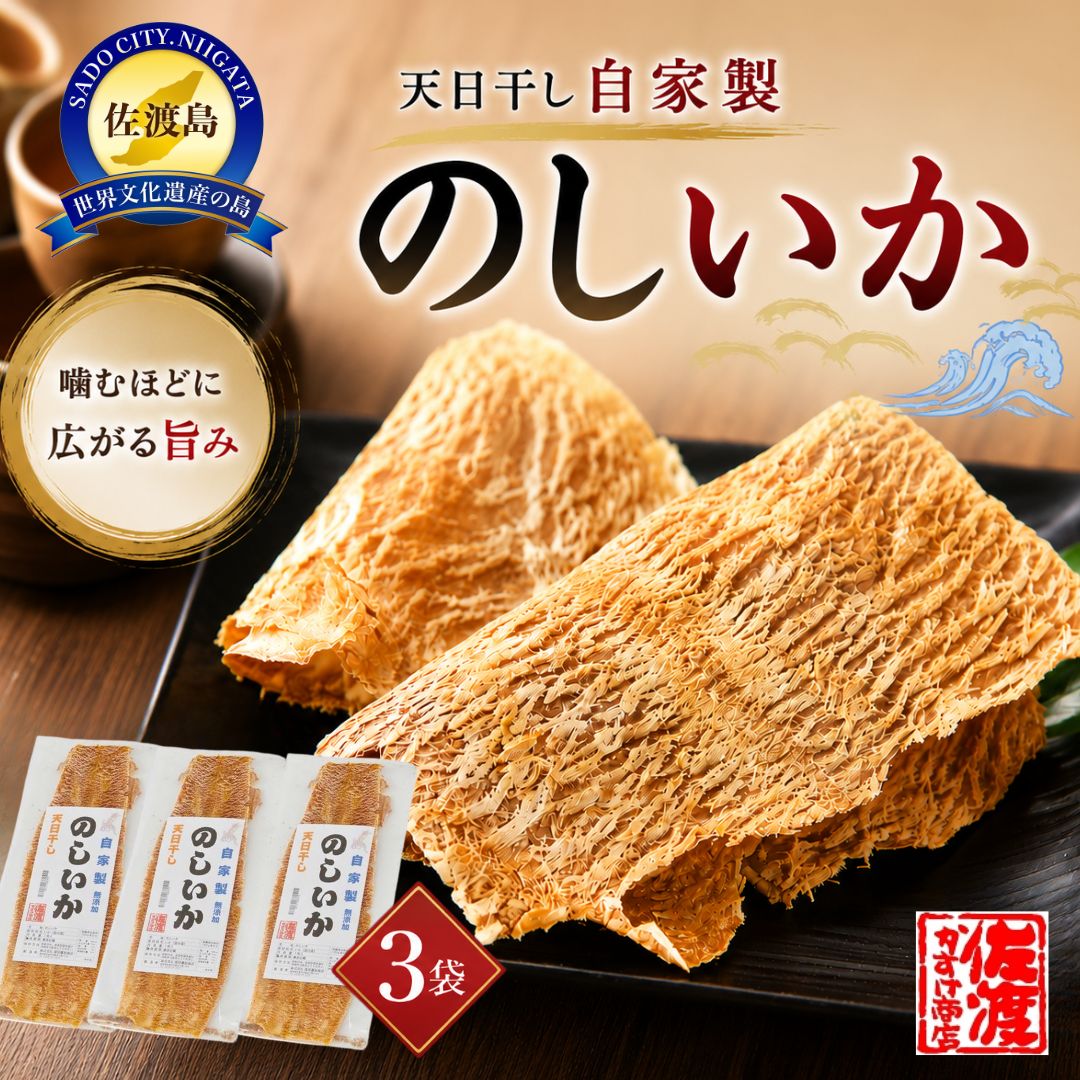 天日干し 自家製 のしいか 3袋