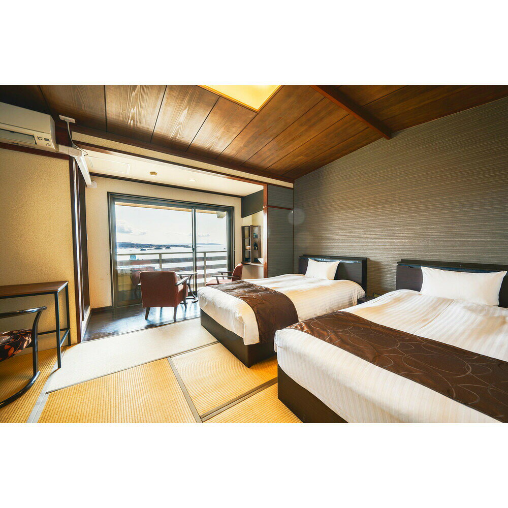 【ふるさと納税】宿泊券 2泊4食付 2名様 HOTEL AZUMA ホテル吾妻 オーシャンビューガーデンツイン 定員3名 平日利用 電話予約のみ 露天風呂 温泉 旅行 新潟県 佐渡市 f152242-sado-10002055 新潟県佐渡市 サンプル画像3