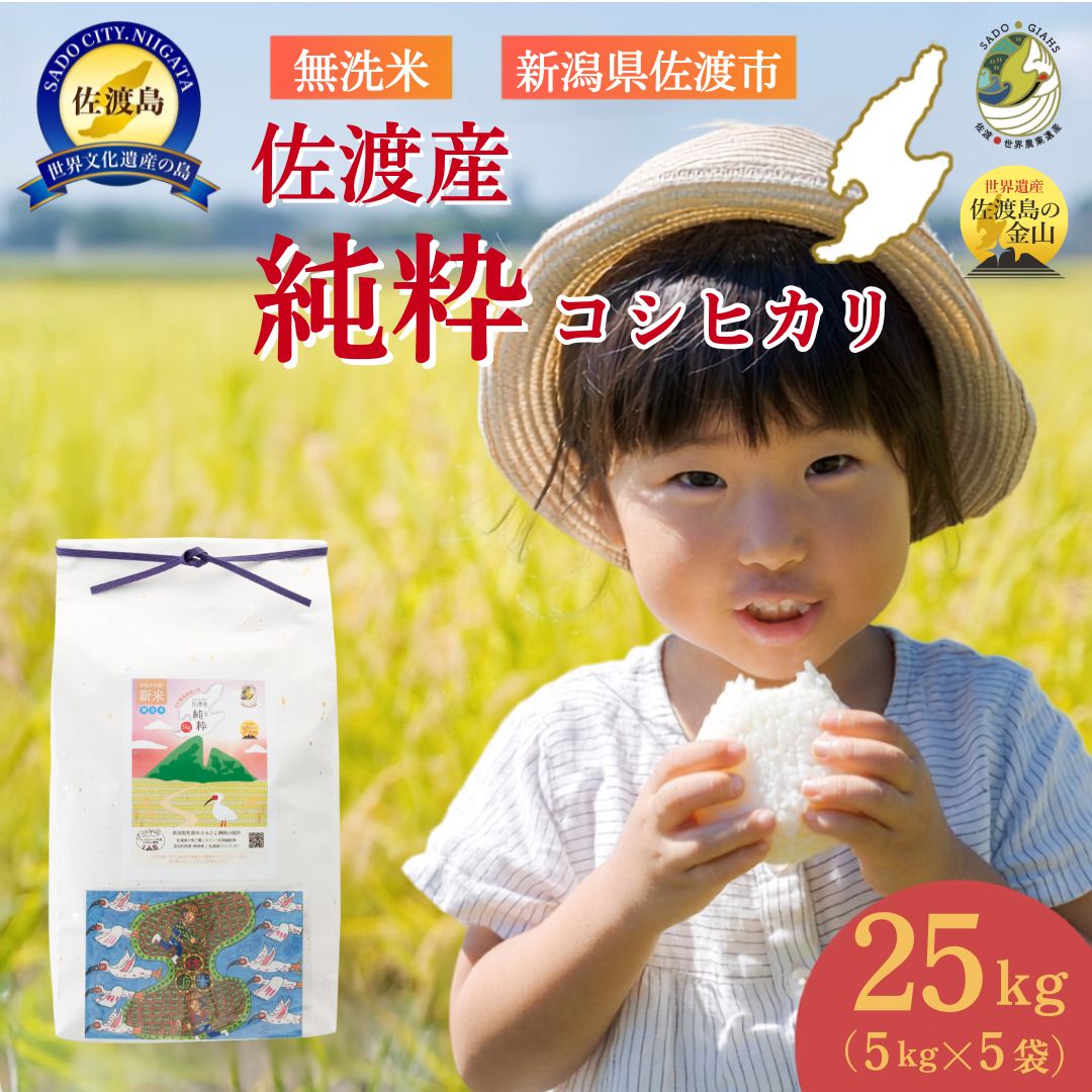 【ふるさと納税】【新潟県佐渡】佐渡産の純粋コシヒカリ25kg＜数量限定＞ 令和7年...