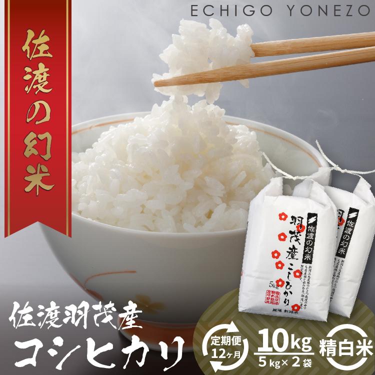 【ふるさと納税】[定期便] 羽茂産コシヒカリ 白米 10kg