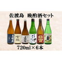 【ふるさと納税】佐渡島　晩酌酒セット　720ml×6本 | お酒 さけ 人気 おすすめ 送料無料 ギフト