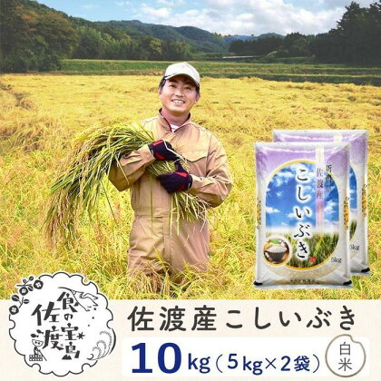 佐渡島産 こしいぶき 白米10kg(5kg×2袋）【令和5年産】～農薬5割減～ | お米 こめ 白米 食品 人気 おすすめ 送料無料