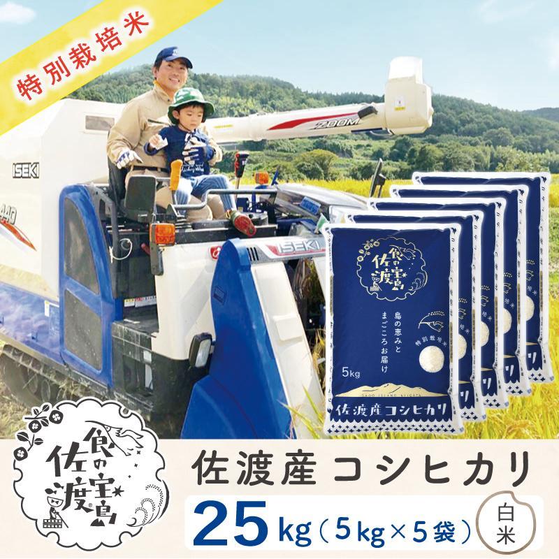 "ベストファーマー認証受賞歴" 佐渡島産コシヒカリ 白米25Kg(5Kg×5袋)[令和5年産]特別栽培米 | お米 こめ 白米 食品 人気 おすすめ 送料無料