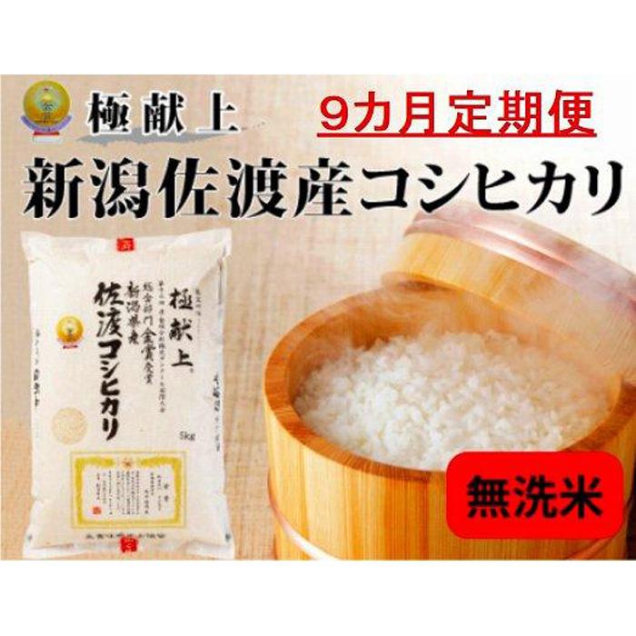 24位! 口コミ数「0件」評価「0」無洗米5kg 新潟県佐渡産コシヒカリ5kg×9回「9カ月定期便」 | お米 こめ 白米 食品 人気 おすすめ 送料無料