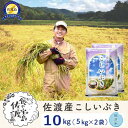 【ふるさと納税】【新米予約】佐渡島産こしいぶき 無洗米10Kg(5Kg×2袋) 令和7年 ~農薬5割減~ 農家直送 | お米 こめ 白米 食品 人気 おすすめ 送料無料