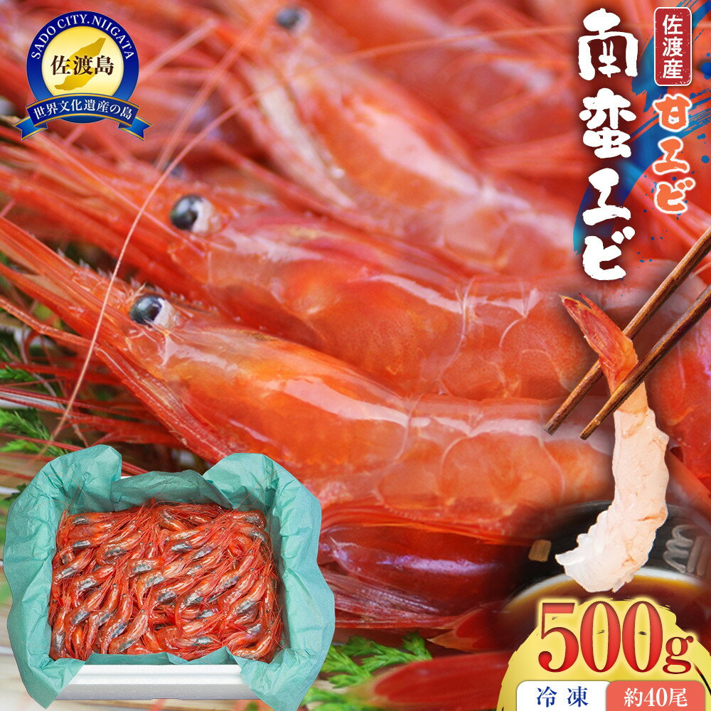 【ふるさと納税】佐渡産 南蛮エビ(甘エビ)冷凍 500g(約40尾) | 海老 魚介類 水産 食品 人気 おすすめ 送料無料