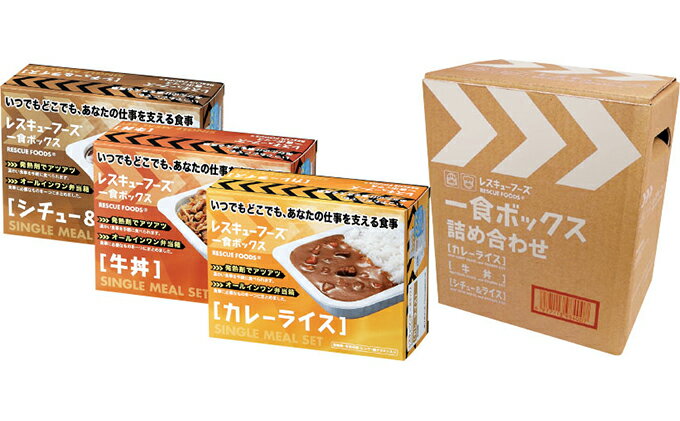 【ふるさと納税】レスキューフーズ　1食ボックス詰め合わせ　【加工食品・惣菜・レトルト・防災グッズ・防災用品】　お届け：2024年4月1日から2025年1月31日まで