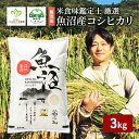 令和5年産 無洗米 米食味鑑定士 厳選 魚沼産 コシヒカリ 3kg （ 米 こしひかり お米 新潟 魚沼 魚沼産コシヒカリ 魚沼産こしひかり こめ 米3kg ）　　お届け：発送の目安：入金確認から2週間程度