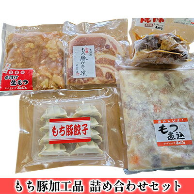 味付け生モツ等もち豚加工品詰め合わせセット [お肉・牛肉・ロース・加工品・惣菜・冷凍・餃子・もつ]