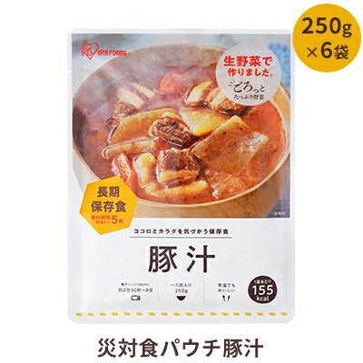 【ふるさと納税】【ふるさと納税】非常食 セット 5年保存 災害食パウチ豚汁 250g×6袋 保存食 防災食 ...