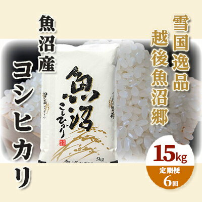 【ふるさと納税】【定期便：雪国逸品 精米15kg×6ヶ月】越