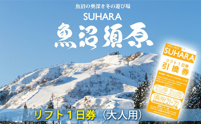 【ふるさと納税】須原スキー場 リフト1日券（大人用） チケット 入場券 優待券 体験チケット リフト券 　お届け：2025年12月上旬～2026年3月15日まで